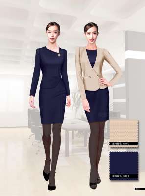 工服定制 高端物業(yè)工服女士 米色春夏