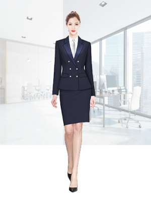 純色女士西服套裝夏季職業(yè)正裝套裙
