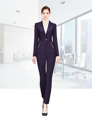 女士時(shí)尚西服套裝春秋季純色商務(wù)西服